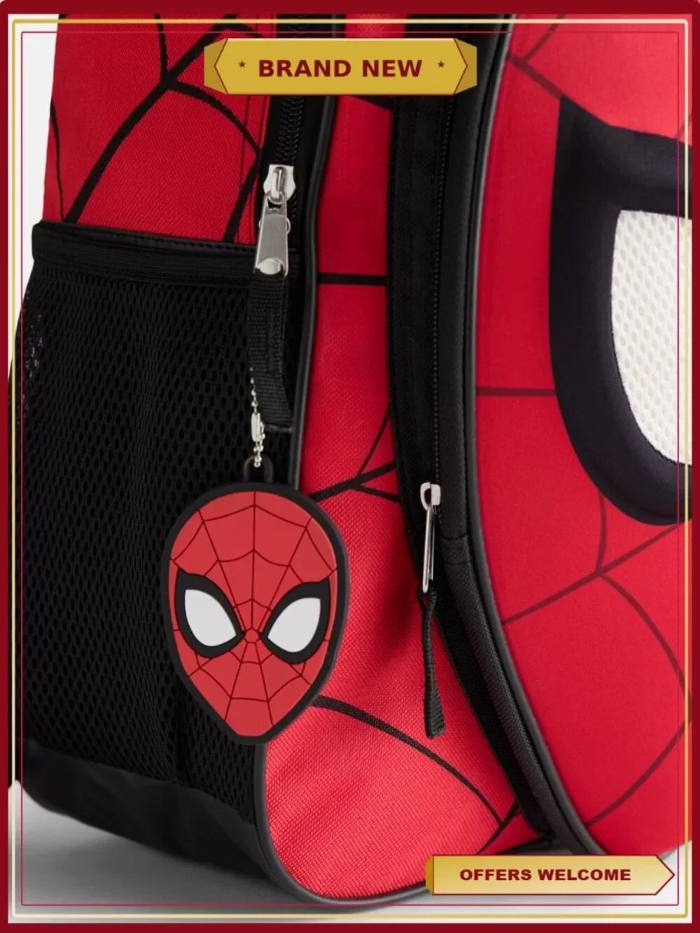 Marvel Spider-Man Boys Light Up Backpack with Motion-Activated Front Pocket